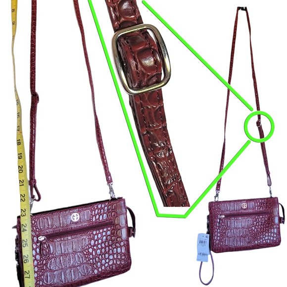 GIANI BERNINI NEW and NEVER USED Convertible Wristlet Faux Crocodile Leather - Picture 13 of 15